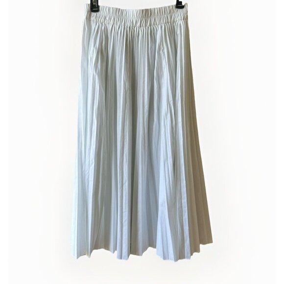 NEW J. Crew Smocked-waist Pleated Skirt White Womens Size XS Spring Summer Midi - Picture 5 of 7